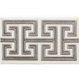 Seville Silver by Europatex Designer Fabric Granada & Seville 53.5% Rayon, 46% Fibranne, 0.5% Polyester 3.90 inches - Swanky Fabrics -