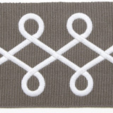 Symphony Gray by Europatex Designer Fabric Symphony 100% Polyester H: 1.38" 3.00 inches - Swanky Fabrics -