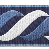 Tromello Blue by Europatex Designer Fabric Tapes Galore 100% Polyester 1.50" 2.25 inches - Swanky Fabrics -
