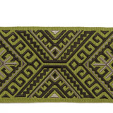 Vaduz Avocado by Europatex Designer Fabric Tapes Galore 100% Polyester 6.25" 3.50 inches - Swanky Fabrics -