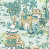Mystic Garden Spa Blue F920826 by Thibaut Fabric Thibaut Fabric Mystic Garden Spa Blue F920826Fabric Eden Fabric Book 100% Cotton Sateen UNITED STATES </p><p>Repeat: V: 46 54 - Fabric Carolina -