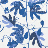 Matisse Leaf Blue and White F916211 by Thibaut Fabric Thibaut Fabric Matisse Leaf Blue and White F916211Fabric Kismet Fabric Book 100% Linen U.S.A. </p><p>Repeat: V: 29.75 54 - Fabric Carolina -