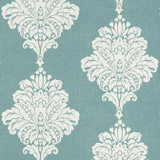 Arturo Damask Turquoise T13015 by Thibaut Wallpaper Thibaut Wallpaper Arturo Damask Turquoise T13015Wallpaper Monterey Wallpaper U.S.A. </p><p>Repeat: V: 18 27 - Fabric Carolina -