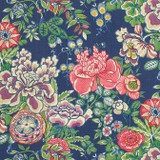 Peony Garden Navy F942015 by Thibaut Fabric Thibaut Fabric Peony Garden Navy F942015Fabric Sojourn Fabric Book 100% Linen UNITED STATES </p><p>Repeat: V: 27 54 - Fabric Carolina -