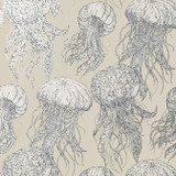 Jelly Fish Bloom Silver on Beige T13169 by Thibaut Wallpaper Thibaut Wallpaper Jelly Fish Bloom Silver on Beige T13169Wallpaper Summer House Wallpaper U.S.A. </p><p>Repeat: V: 25.25 27 - Fabric Carolina - Jelly Fish Bloom Silver on Beige T13169 by Thibaut Wallpaper Thibaut Wallpaper Jelly Fish Bloom Silver on Beige T13169Wallpaper Summer House Wallpaper U.S.A. </p><p>Repeat: V: 25.25 27 - Fabric Carolina -