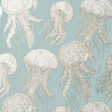 Jelly Fish Bloom Aqua T13170 by Thibaut Wallpaper Thibaut Wallpaper Jelly Fish Bloom Aqua T13170Wallpaper Summer House Wallpaper U.S.A. </p><p>Repeat: V: 25.25 27 - Fabric Carolina - Jelly Fish Bloom Aqua T13170 by Thibaut Wallpaper Thibaut Wallpaper Jelly Fish Bloom Aqua T13170Wallpaper Summer House Wallpaper U.S.A. </p><p>Repeat: V: 25.25 27 - Fabric Carolina -