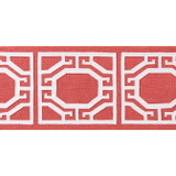 Gate Applique Tape Coral E12007 by Thibaut Fabric Thibaut Fabric Gate Applique Tape Coral E12007Fabric Tapes & Trims Volume 1 80% Linen, 20% Polyester INDIA </p><p>Repeat: V: 4.12 3.87 - Fabric Carolina -