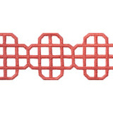 Fret Applique Coral E12265 by Thibaut Fabric Thibaut Fabric Fret Applique Coral E12265Fabric Tapes & Trims Volume 3 100% Polyester INDIA </p><p>Repeat: V: 3.25 3.5 - Fabric Carolina -