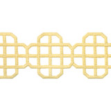 Fret Applique Daffodil E12272 by Thibaut Fabric Thibaut Fabric Fret Applique Daffodil E12272Fabric Tapes & Trims Volume 3 100% Polyester INDIA </p><p>Repeat: V: 3.25 3.5 - Fabric Carolina -