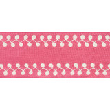 Perla Tape Peony E12219 by Thibaut Fabric Thibaut Fabric Perla Tape Peony E12219Fabric Tapes & Trims Volume 3 63% Linen, 34% Viscose, 3% Spun Poly INDIA </p><p>Repeat: V: 0.5 3.375 - Fabric Carolina -