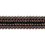 04029 Black by Europatex Designer Fabric Portofino 50% Viscose, 50% Cotton 1.25 inches - Swanky Fabrics -