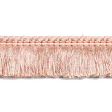 Hellenic Key Brushed Fringe Ballet Pink by Europatex Designer Fabric Hellenic 97% Fibranne, 2% Polyester, 1% Nylon 1.25 inches - Swanky Fabrics -
