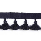 Hellenic Key Tassel Fringe Marine by Europatex Designer Fabric Hellenic 47% Fibranne, 44% Cotton, 9% Polyester 1.75 inches - Swanky Fabrics - Hellenic Key Tassel Fringe Marine by Europatex Designer Fabric Hellenic 47% Fibranne, 44% Cotton, 9% Polyester 1.75 inches - Swanky Fabrics -