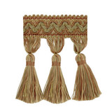 Malaga Spring Time by Europatex Designer Fabric Malaga Tassel Fringe 1.5 3.50 inches - Swanky Fabrics -