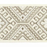 Vaduz Ivory by Europatex Designer Fabric Tapes Galore 100% Polyester 6.25" 3.50 inches - Swanky Fabrics -