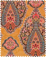 Mind The Gap Fabric GYPSY SOUL Fabric (FB00070) | FB00070 | WOODSTOCK '69 LIFESTYLE COLLECTION | Blue, Ochre, Pink | Fabric Carolina | https://www.fabriccarolina.com/