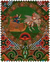 Mind The Gap Fabric MYTHOLOGY Velvet (FB00123) | FB00123 | LA DOLCE VITA | Blue, Green, Orange, Red, White, Yellow, Gold | Fabric Carolina | https://www.fabriccarolina.com/