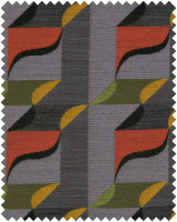 Mind The Gap Fabric DOLCERIA Woven Fabric (FB00143) | FB00143 | LA DOLCE VITA | Black, Grey, Orange, Yellow | Fabric Carolina | https://www.fabriccarolina.com/