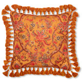 Mind The Gap Pillows WOODSTOCK Cushion (LC40145) | LC40145 | WOODSTOCK '69 LIFESTYLE COLLECTION | 20 x 20 in | Brown, Orange, Red | Fabric Carolina | https://www.fabriccarolina.com/
