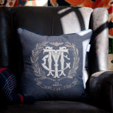Mind The Gap Pillows MTG BULLION Cushion (LC40168) | LC40168 | WOODSTOCK '69 LIFESTYLE COLLECTION | 20 x 20 in | Blue, White | Fabric Carolina | https://www.fabriccarolina.com/