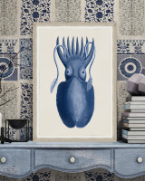 Mind The Gap Wallpaper CHINESE PATTERN Blue Premium Wallpaper (WP20051) | WP20051 | WALLPAPER DESIGNER COLLECTION | 3 rolls x 20.5 x 118.1 in | 0.52m / 20.5in | 3m / 118in | 4.65mp | 72cm / 28.4in | Blue, Taupe | Non-woven | Paste the wall | 3-rolls in a box | Fabric Carolina | https://www.fabriccarolina.com/