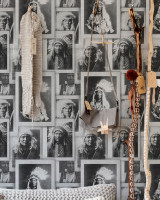 Mind The Gap Wallpaper INDIAN CHIEFS Premium Wallpaper (WP20072) | WP20072 | WALLPAPER DESIGNER COLLECTION | 3 rolls x 20.5 x 118.1 in | 0.52m / 20.5in | 3m / 118in | 4.65mp | 70cm / 27.6in | Black, Grey, White | Non-woven | Paste the wall | 3-rolls in a box | Fabric Carolina | https://www.fabriccarolina.com/