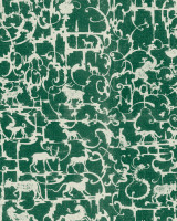 Royal Hunting Racing Green Wallpaper by Mind the Gap Designer Wallpaper THE WALLPAPER COMPENDIUM 1 Non-woven Made in Europe Paste the wall 3 rolls x 20.5 x 3.25 yards - Swanky Fabrics -