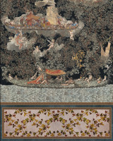 Mind The Gap Wallpaper JOURNEY TO EDEN Dark Wallpaper (WP20482) | WP20482 | THE WALLPAPER COMPENDIUM 1 | 3 rolls x 20.5 x 118.1 in | 0.52m / 20.5in | 3m / 118in | 4.65mp | 300cm / 118in | Anthracite, Brown, Green, Grey | Non-woven | Paste the wall | 3-rolls in a box | Fabric Carolina | https://www.fabriccarolina.com/