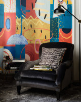 Mind The Gap Wallpaper URBANISM Wallpaper (WP20540) | WP20540 | THE WALLPAPER COMPENDIUM 1 | 3 rolls x 20.5 x 118.1 in | 0.52m / 20.5in | 3m / 118in | 4.65mp | 150cm / 59in | Blue, Ochre, Red | Non-woven | Paste the wall | 3-rolls in a box | Fabric Carolina | https://www.fabriccarolina.com/