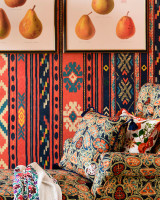 Mind The Gap Wallpaper HERITAGE Wallpaper (WP20545) | WP20545 | TRANSYLVANIAN ROOTS | 3 rolls x 20.5 x 118.1 in | 0.52m / 20.5in | 3m / 118in | 4.65mp | 55cm / 21.6in | Blue, Red, Turquoise, Yellow | Textured Matte | Paste the wall | 3-rolls in a box | Fabric Carolina | https://www.fabriccarolina.com/