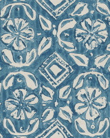 Chimney Cake Blueberry Wallpaper by Mind the Gap Designer Wallpaper MINNIE KEMP X MINDTHEGAP Non-woven Made in Europe Paste the wall 1 roll x 20.47 x 9.8 yards - Swanky Fabrics -