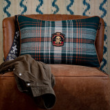 Mind The Gap Pillows MONTEREY PLAID Green Wool Cushion (LC40155) | LC40155 | WOODSTOCK '69 LIFESTYLE COLLECTION | 23,6 x 15,8 in | Green, Taupe, Yellow | Fabric Carolina | https://www.fabriccarolina.com/