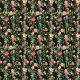 Windermere Garden Midnight by RM CoCo Designer Fabric Painter's Palette Cadmium Orange to Purple Lake See Sample 0 Horizontal: 18 and Vertical: 23 0 - Swanky Fabrics -