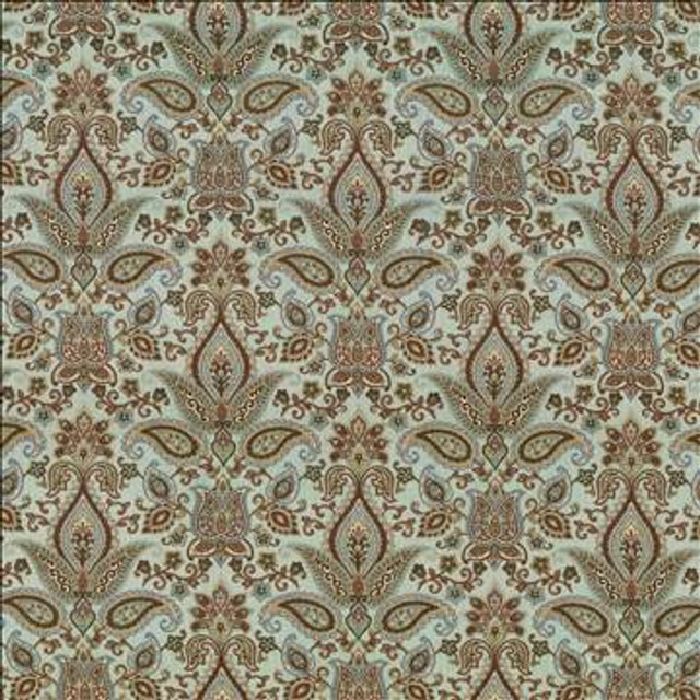 Balthazar Garden Spa by Kasmir Designer Fabric 5065 55% Linen 45% Rayon CHINA 15,000 Wyzenbeek Double Rubs H: 13 4/8 inches, V: 17 4/8 inches 54 - 55 - Swanky Fabrics - Kasmir
