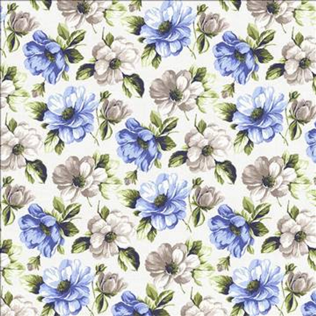 Barmarche Lagoon by Kasmir Designer Fabric 5065 100% Cotton SPAIN 100,000 Wyzenbeek Double Rubs H: 27 inches, V: 25 2/8 inches 54 - 55 - Swanky Fabrics - Kasmir
