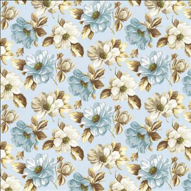 Barmarche Sea Mist by Kasmir Designer Fabric 5065 100% Cotton SPAIN 100,000 Wyzenbeek Double Rubs H: 27 inches, V: 25 2/8 inches 54 - 55 - Swanky Fabrics - Kasmir