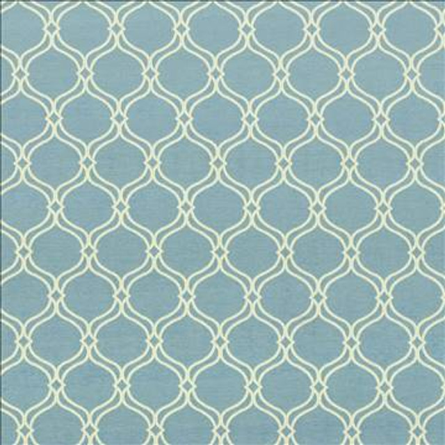 Breslin Aquamarine by Kasmir Designer Fabric 5089 100% Polyester CHINA 35,000 Wyzenbeek Double Rubs H: 5 inches, V: 7 2/8 inches 58 - Swanky Fabrics - Kasmir
