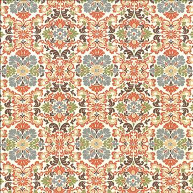 Carraway Terracotta by Kasmir Designer Fabric 5079 100% Cotton USA 15,000 Wyzenbeek Double Rubs H: 13 4/8 inches, V: 13 4/8 inches 54 - Swanky Fabrics - Kasmir