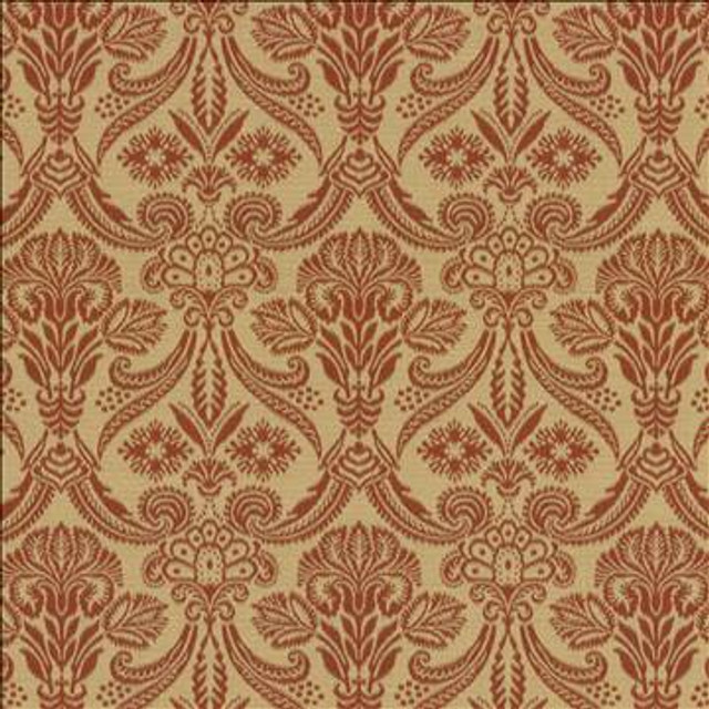Carriage House Persimmon by Kasmir Designer Fabric 5121 58% Cotton 42% Polyester TURKEY 35,000 Wyzenbeek Double Rubs H: 14 inches, V: 14 inches 55 - Swanky Fabrics - Kasmir
