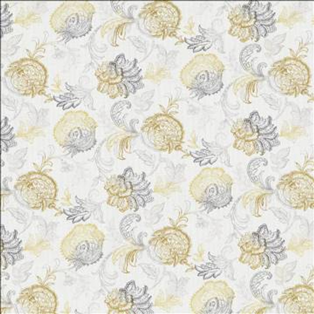 Delacroix Chrome by Kasmir Designer Fabric 5077 80% Polyester 20% Linen SPAIN Not Tested H: 27 inches, V: 13 4/8 inches 56 - 57 - Swanky Fabrics - Kasmir