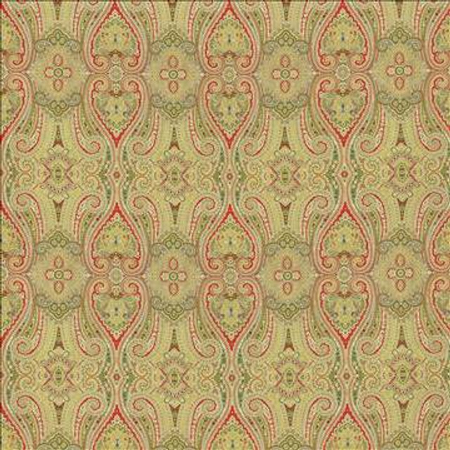 Grand Paisley Honeysuckle by Kasmir Designer Fabric 5079 100% Cotton CHINA 51,000 Wyzenbeek Double Rubs H: 13 4/8 inches, V: 25 2/8 inches 54 - Swanky Fabrics - Kasmir