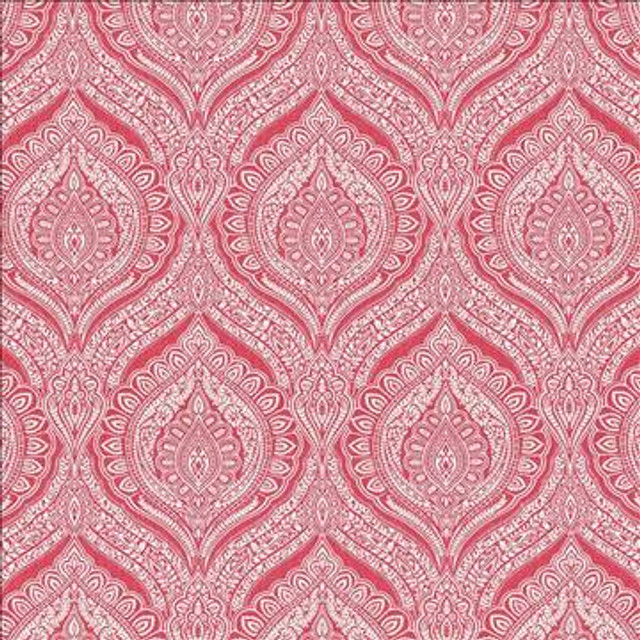Impromptu Cerise by Kasmir Designer Fabric 5064 100% Cotton SPAIN 100,000 Wyzenbeek Double Rubs H: 13 4/8 inches, V: 27 inches 54 - 55 - Swanky Fabrics - Kasmir