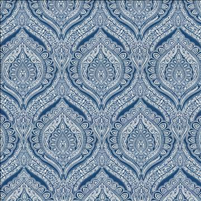 Impromptu Cobalt by Kasmir Designer Fabric 5115 100% Cotton SPAIN 100,000 Wyzenbeek Double Rubs H: 13 4/8 inches, V: 27 inches 54 - 55 - Swanky Fabrics - Kasmir