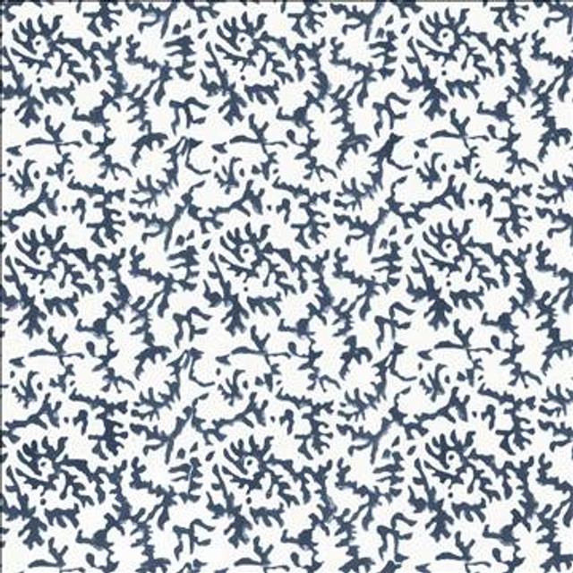 Kindred Spirit Lapis by Kasmir Designer Fabric 5125 90% Cotton 10% Linen INDIA Not Tested H: 6 inches, V: 6 inches 53 - Swanky Fabrics - Kasmir