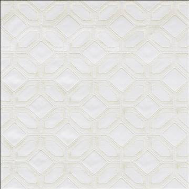 Latticework Cloud by Kasmir Designer Fabric 1450 47% Cotton 39% Polyester 14% Rayon INDIA 15,000 Wyzenbeek Double Rubs H: 6 4/8 inches, V: 6 inches 56 - Swanky Fabrics - Kasmir