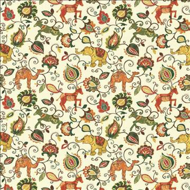 Menagerie Rodeo by Kasmir Designer Fabric 1434 100% Cotton INDONESIA 15,000 Wyzenbeek Double Rubs H: 27 inches, V: 27 inches 54 - 55 - Swanky Fabrics - Kasmir