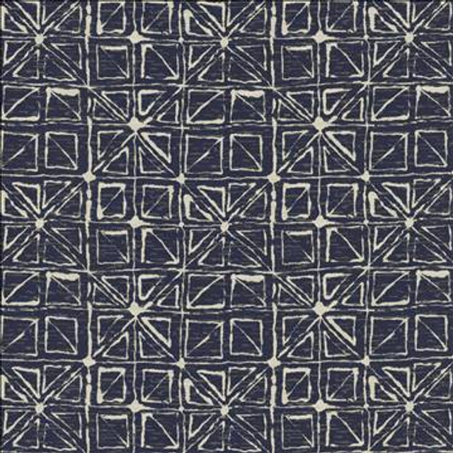 Quadrangle Navy by Kasmir Designer Fabric