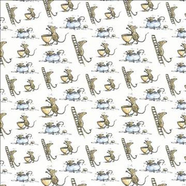 Quicksy Mice Bewitched by Kasmir Designer Fabric 1445 100% Cotton TURKEY Not Tested H: 13 4/8 inches, V: 12 5/8 inches 55 - Swanky Fabrics - Kasmir