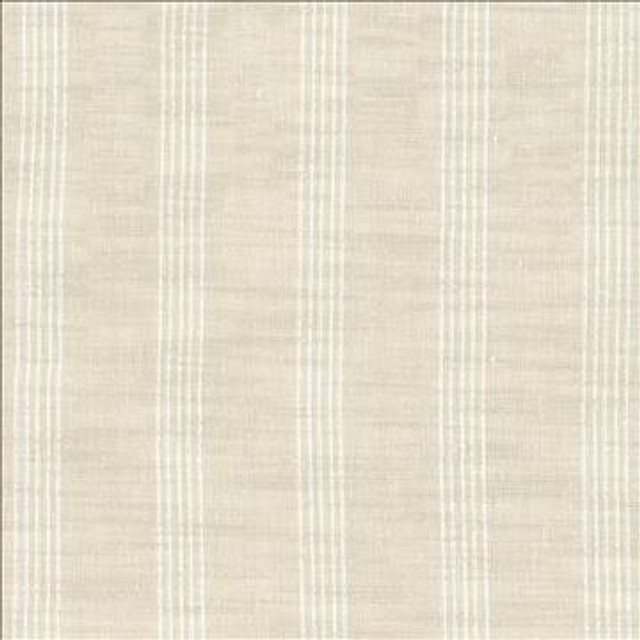Stripe Effect Flax by Kasmir Designer Fabric 5035 68% Polyester 22% Linen 10% Cotton TURKEY Not Tested H: 2 4/8 inches, V: N/A 54 - Swanky Fabrics - Kasmir