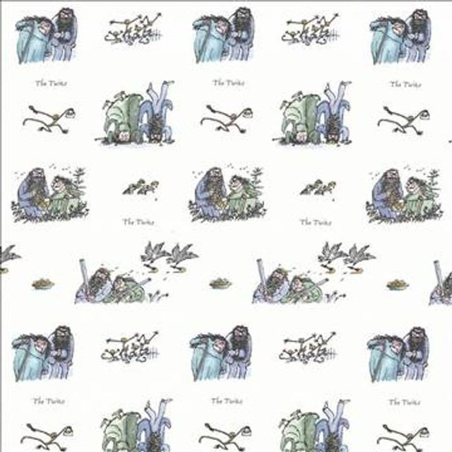 Twits Roly Poly Blue by Kasmir Designer Fabric 1445 100% Cotton TURKEY Not Tested H: 13 4/8 inches, V: 25 2/8 inches 55 - Swanky Fabrics - Kasmir